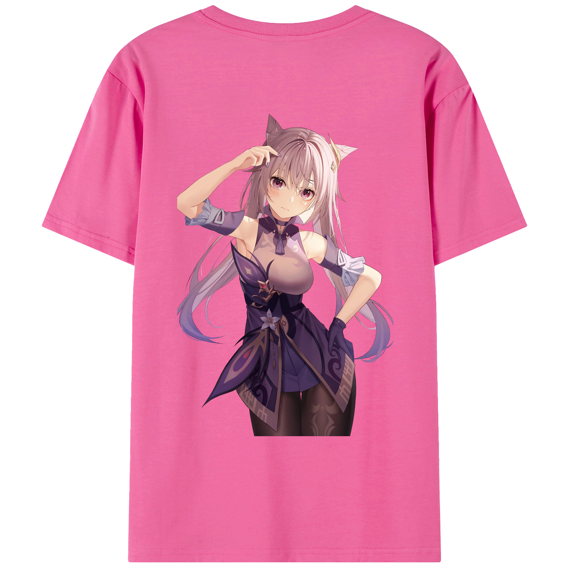 げんし神 刻晴 こくせい genshin Kokusei レディース半袖Tシャツ(バックプリント)